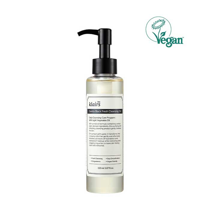 klairs-gentle-black-fresh-cleansing-oil-1 Klairs Gentle Black Fresh Cleansing Oil - odličovací olej 150 ml – Obrázok 1