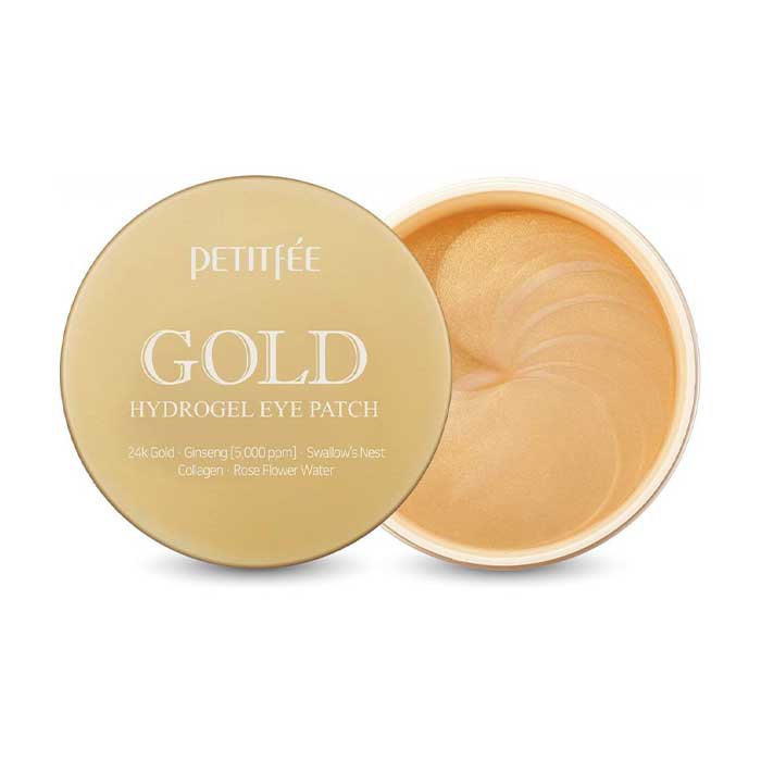 petitfee-gold-hydrogel-eye-patch PETITFÉE Gold Hydrogel Eye Patch - hydrogélové náplasti na oči 60 ks – Obrázok 1